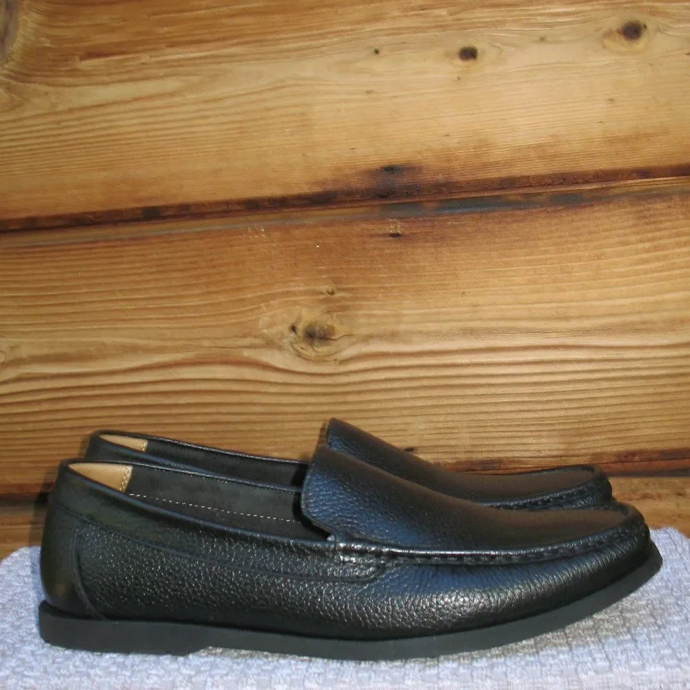 Mens Black Soft Leather Loafer 9